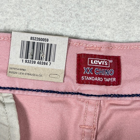 Levi's XX Chino Standard Taper Pants Mens 38x30 Pink Jeans NWT‎ - Picture 4 of 12